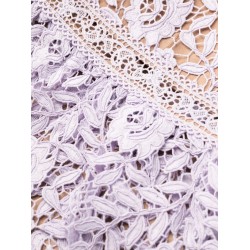 Lilac lace peplum mini dress