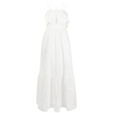 White broderie maxi dress