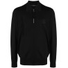 Merino wool pullover zip mock