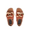 Flat sandals with chain detail