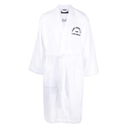 Unisex address logo bathrobe