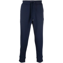 Drawstring cotton track pants