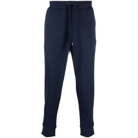 Drawstring cotton track pants