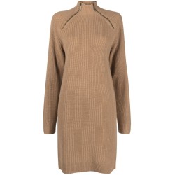 Raglan zipper sweater dress