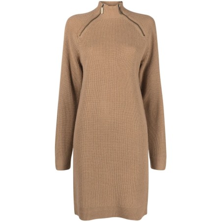 Raglan zipper sweater dress