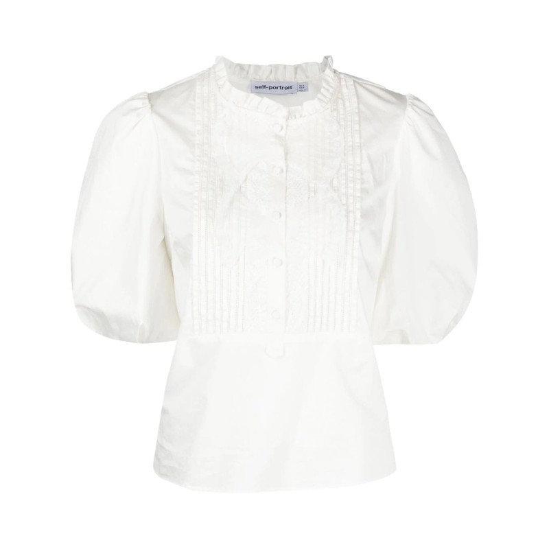 White cotton poplin top