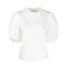 White cotton poplin top