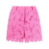 Pink cotton lace shorts