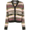 Logo wool mix cardigan