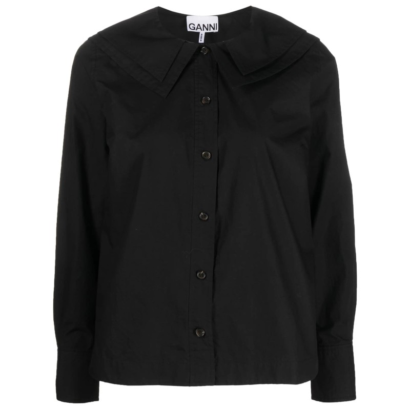 Poplin double-collar shirt