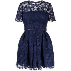 Lace embellished mini dress