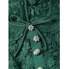 Green cord lace midi dress