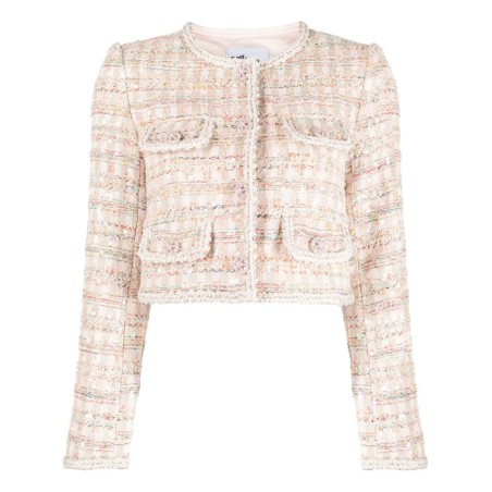 Pink sequin boucle jacket