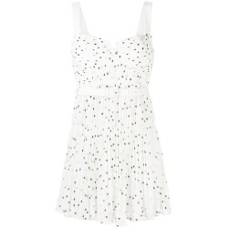 Polka dot chiffon mini dress