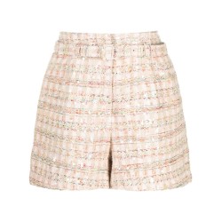 Pink sequin boucle shorts