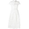 White cotton lace midi dress