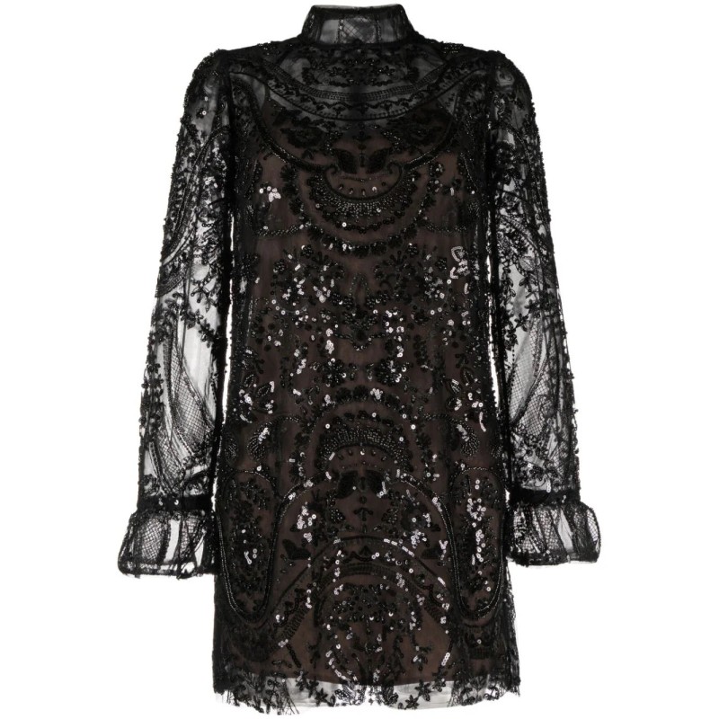 Paisley sequin mini dress