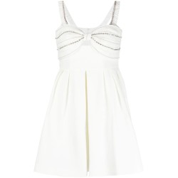 White diamante bust mini dress