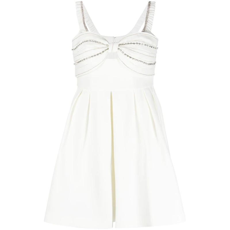 White diamante bust mini dress