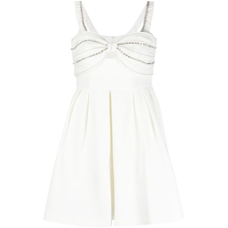 White diamante bust mini dress