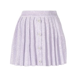 Sequin pleated knit skirt