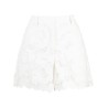 White cotton lace shorts