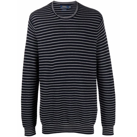 Striped round neck jumper