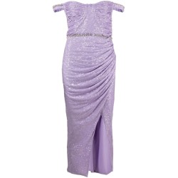 Lilac sequin midi dress