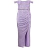 Lilac sequin midi dress