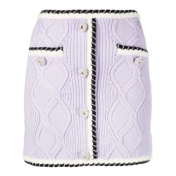 Lilac knit mini skirt