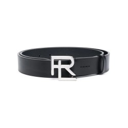 RL logo smooth leather belt