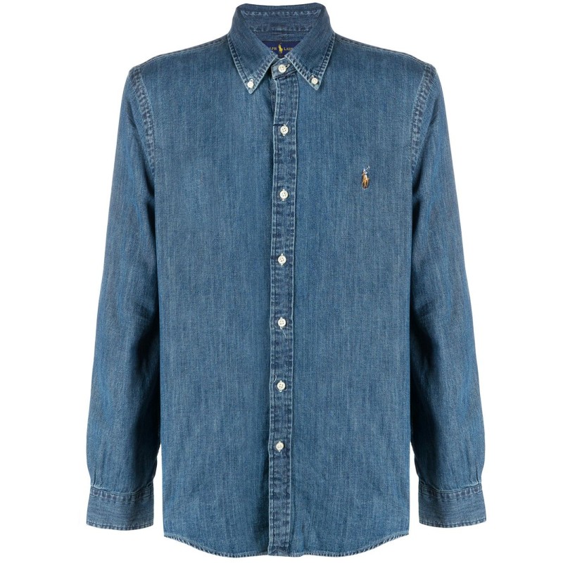 Slim fit denim shirt