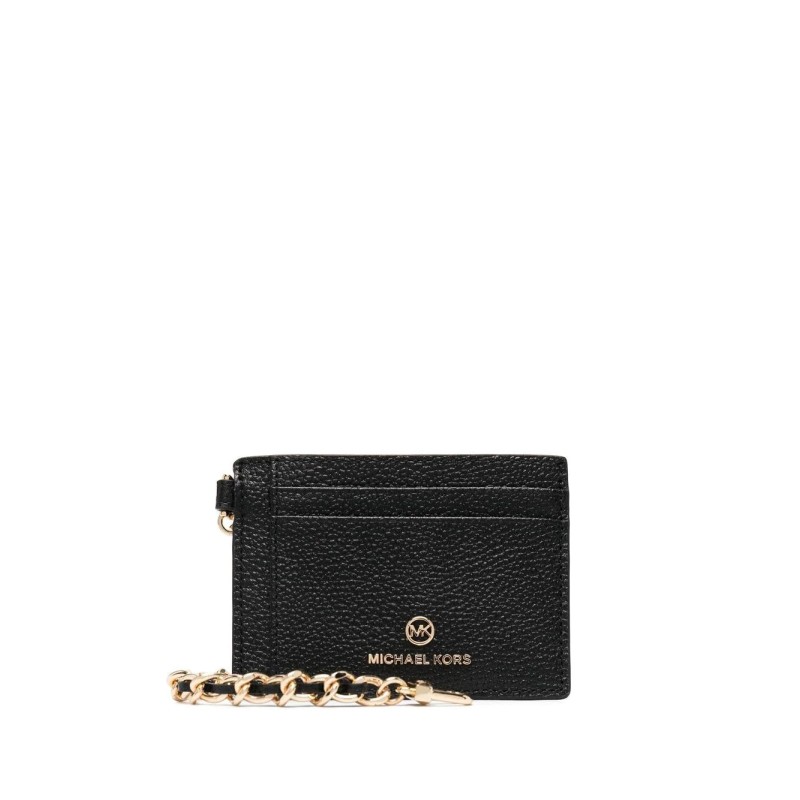 Small leather chain card case