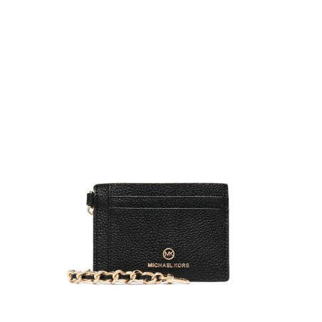 Small leather chain card case