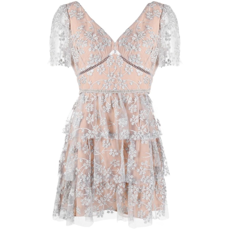 Blossom tiered mini dress