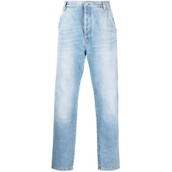 Straight monogram denim pants