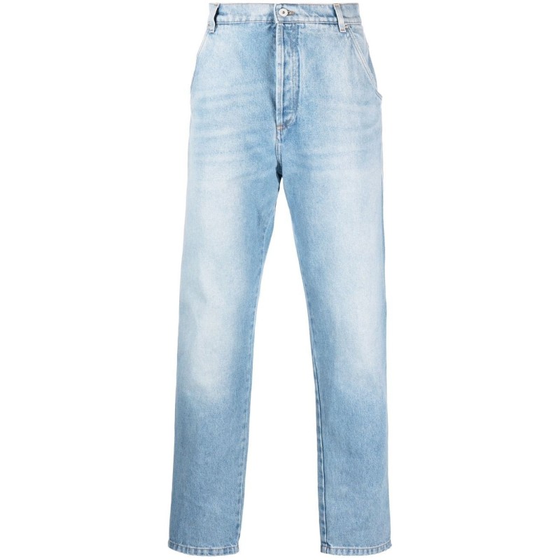 Straight monogram denim pants