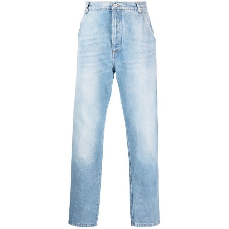 Straight monogram denim pants