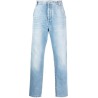 Straight monogram denim pants