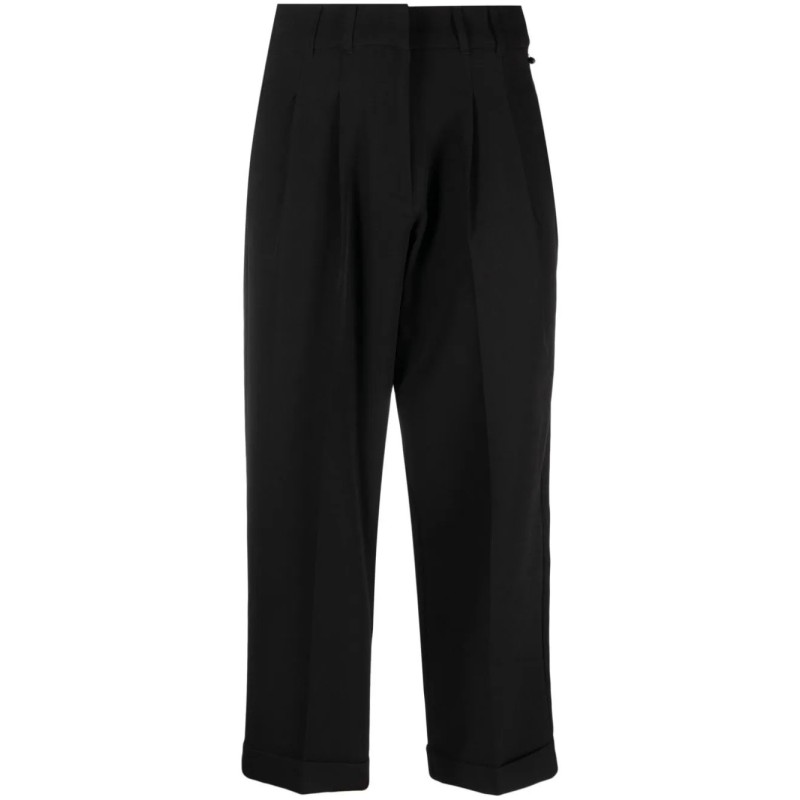 High rise pleat pant