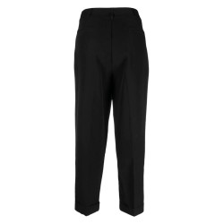 High rise pleat pant