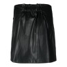 Pu wrap frnt mini skirt