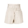 Paperbag waist linen shorts