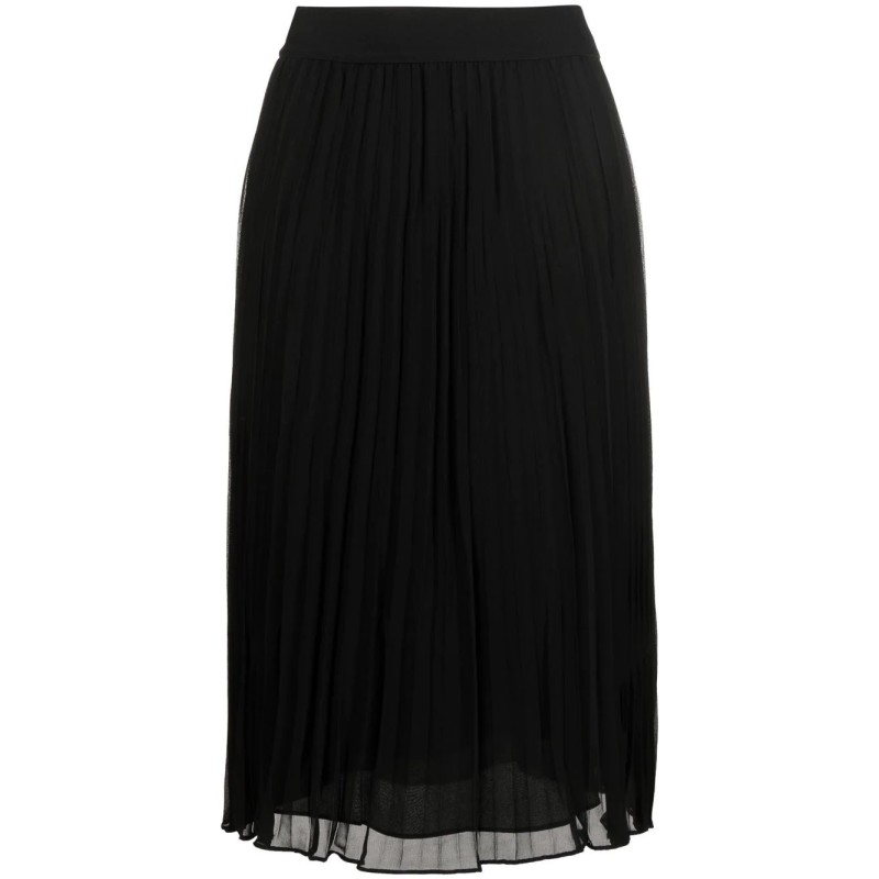 Pull on pleated maxi skirt