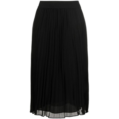 Pull on pleated maxi skirt