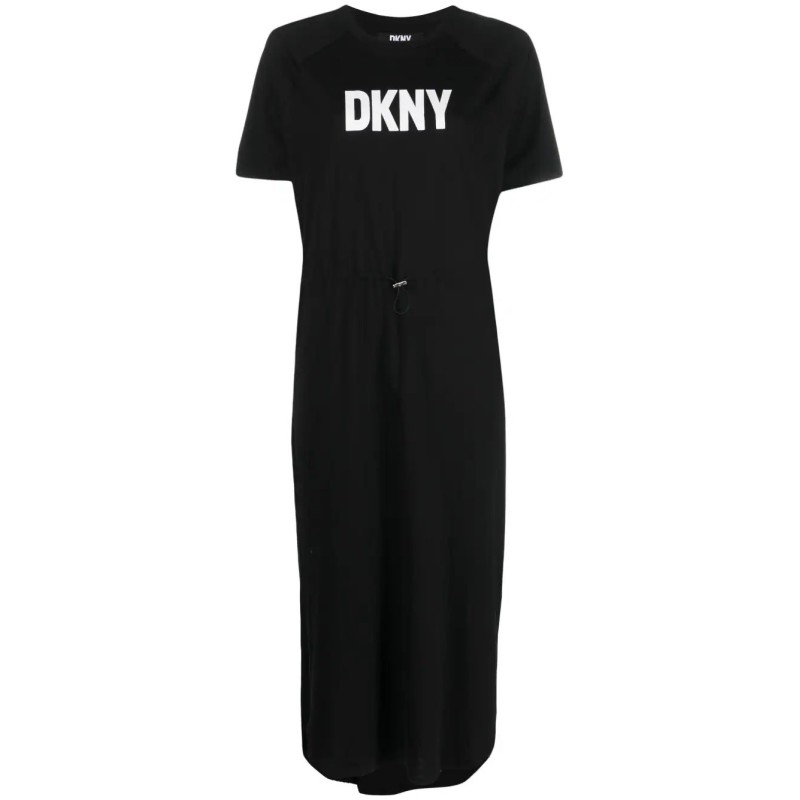 Logo drawstring dress