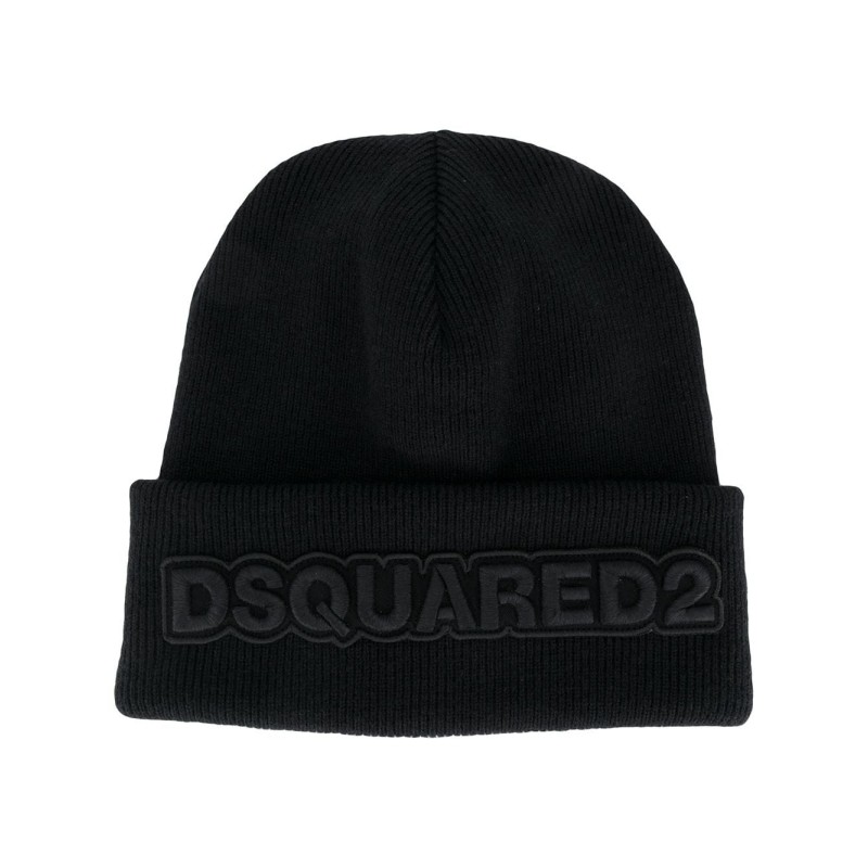 Dsquared2 logo knit beanie