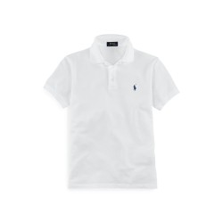 Slim fit stretch mesh polo