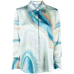 Elika printed satin top