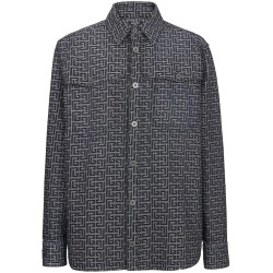 Jacquard monogram denim shirt